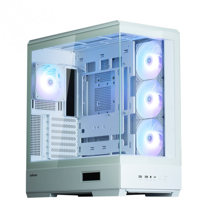 Zalman P50 DS táp nélküli ablakos Mid Tower számítógépház fehér PC