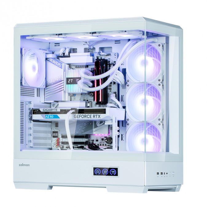 Zalman P50 DS táp nélküli ablakos Mid Tower számítógépház fehér PC