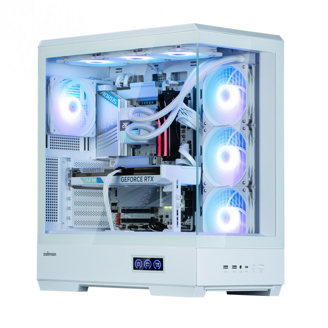 Zalman P50 DS táp nélküli ablakos Mid Tower számítógépház fehér PC