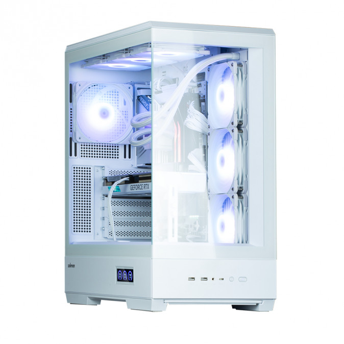 Zalman P50 DS táp nélküli ablakos Mid Tower számítógépház fehér PC
