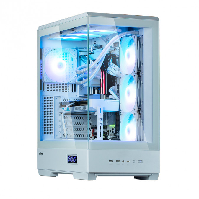 Zalman P50 DS táp nélküli ablakos Mid Tower számítógépház fehér PC