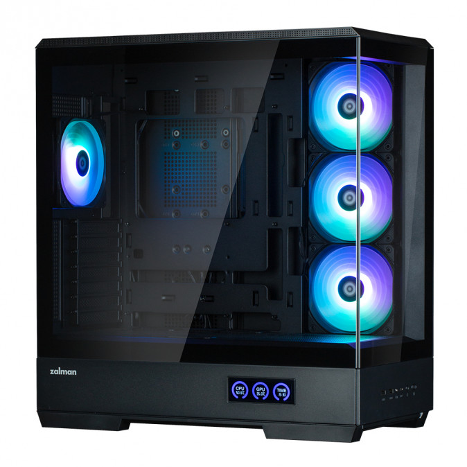Zalman P50 DS táp nélküli ablakos Mid Tower számítógépház fekete PC