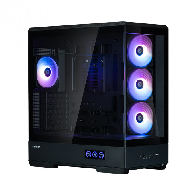 Zalman P50 DS táp nélküli ablakos Mid Tower számítógépház fekete PC