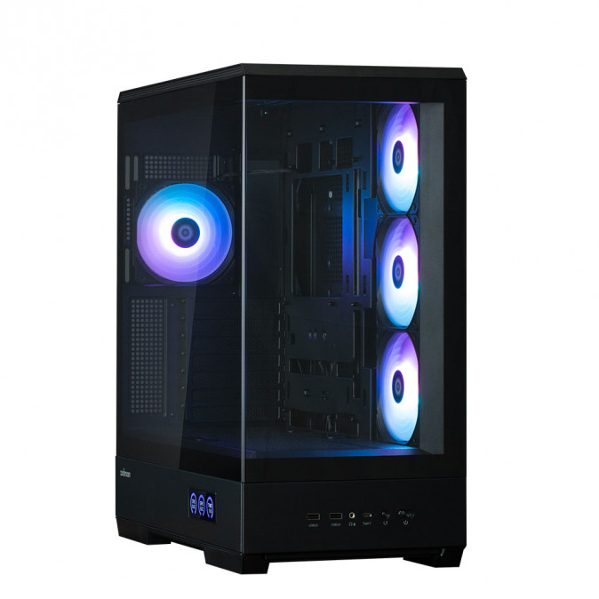 Zalman P50 DS táp nélküli ablakos Mid Tower számítógépház fekete PC
