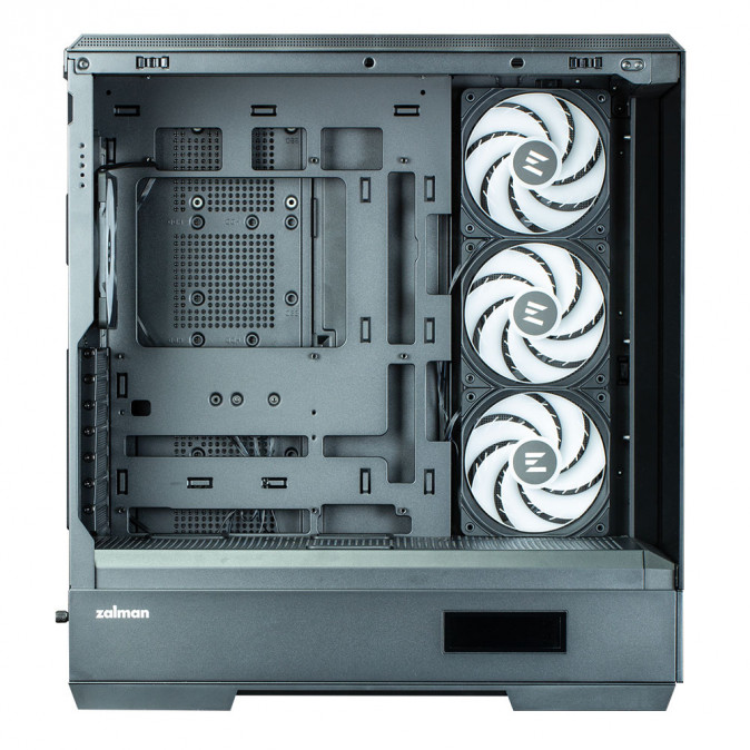 Zalman P50 DS táp nélküli ablakos Mid Tower számítógépház fekete PC