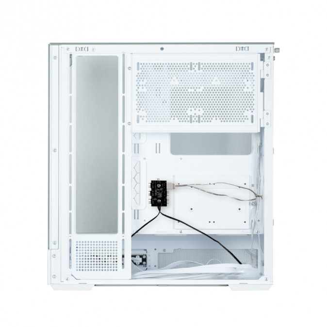 Zalman P40 Prism táp nélküli ablakos Mid Tower számítógépház fehér PC