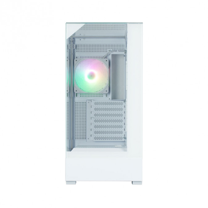 Zalman P40 Prism táp nélküli ablakos Mid Tower számítógépház fehér PC