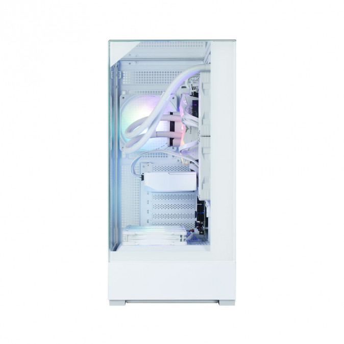 Zalman P40 Prism táp nélküli ablakos Mid Tower számítógépház fehér PC