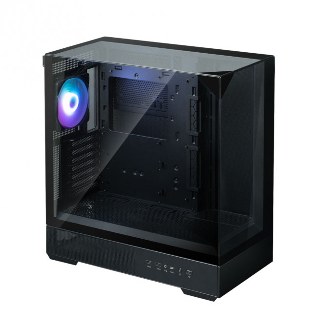 Zalman P40 Prism táp nélküli ablakos Mid Tower számítógépház fekete PC