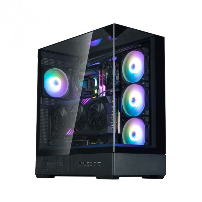 Zalman P40 Prism táp nélküli ablakos Mid Tower számítógépház fekete PC