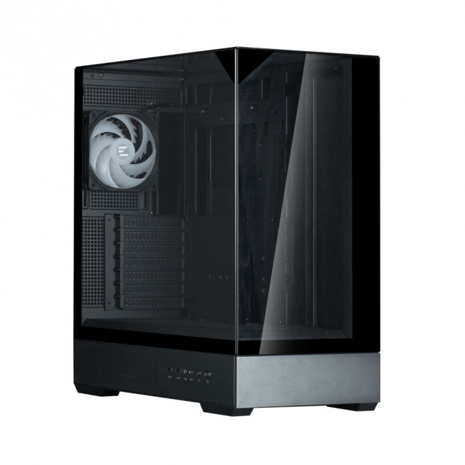 Zalman P40 Prism táp nélküli ablakos Mid Tower számítógépház fekete PC