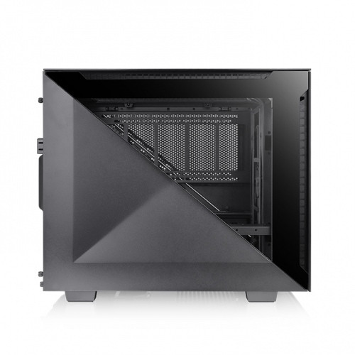Thermaltake Divider 200 TG táp nélküli ablakos MT Mini Tower számítógépház fekete PC