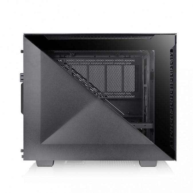 Thermaltake Divider 200 TG Air táp nélküli ablakos MT Mini Tower számítógépház fekete PC