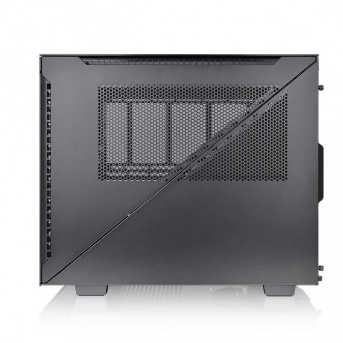 Thermaltake Divider 200 TG Air táp nélküli ablakos MT Mini Tower számítógépház fekete PC