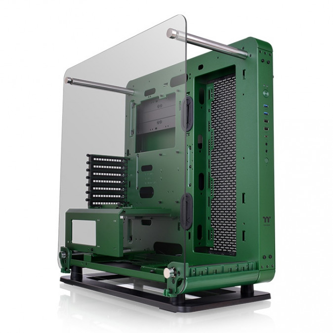 Thermaltake Core P6 TG táp nélküli ablakos MT Mini Tower számítógépház zöld PC