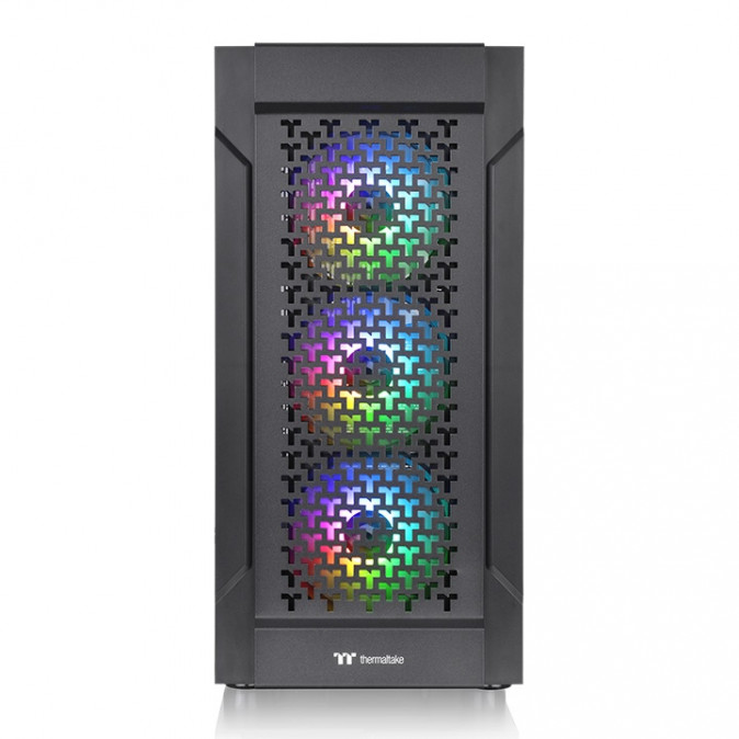 Thermaltake Versa T27 TG ARGB táp nélküli ablakos Full Tower számítógépház fekete PC