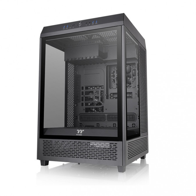 Thermaltake The Tower 500 táp nélküli ablakos Mid Tower számítógépház fekete PC
