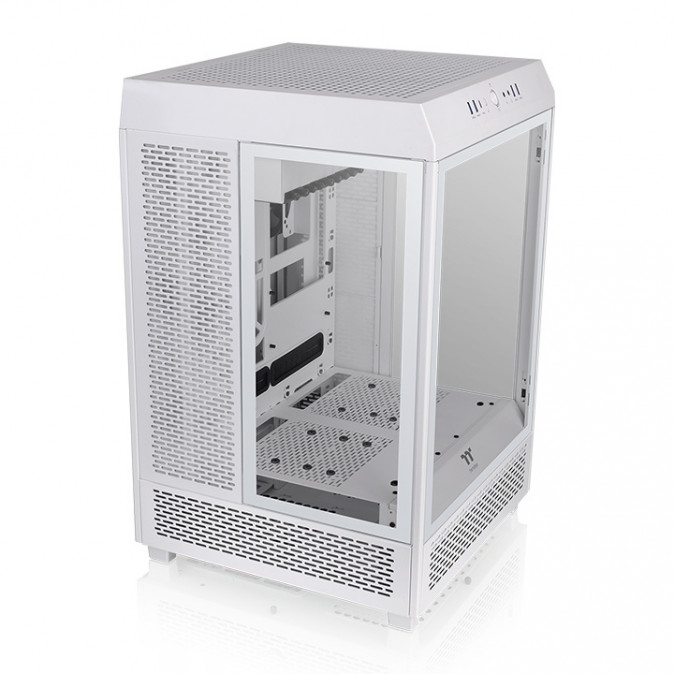 Thermaltake The Tower 500 Snow táp nélküli ablakos Mid Tower számítógépház fehér PC