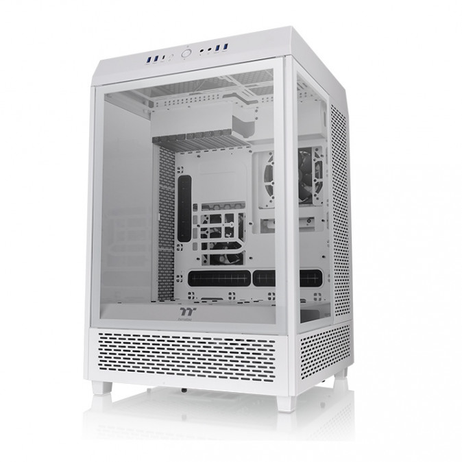 Thermaltake The Tower 500 Snow táp nélküli ablakos Mid Tower számítógépház fehér PC