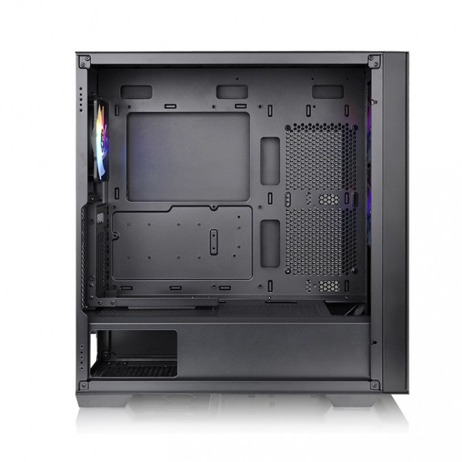 Thermaltake Divider 370 TG ARGB táp nélküli ablakos Mid Tower számítógépház fekete PC