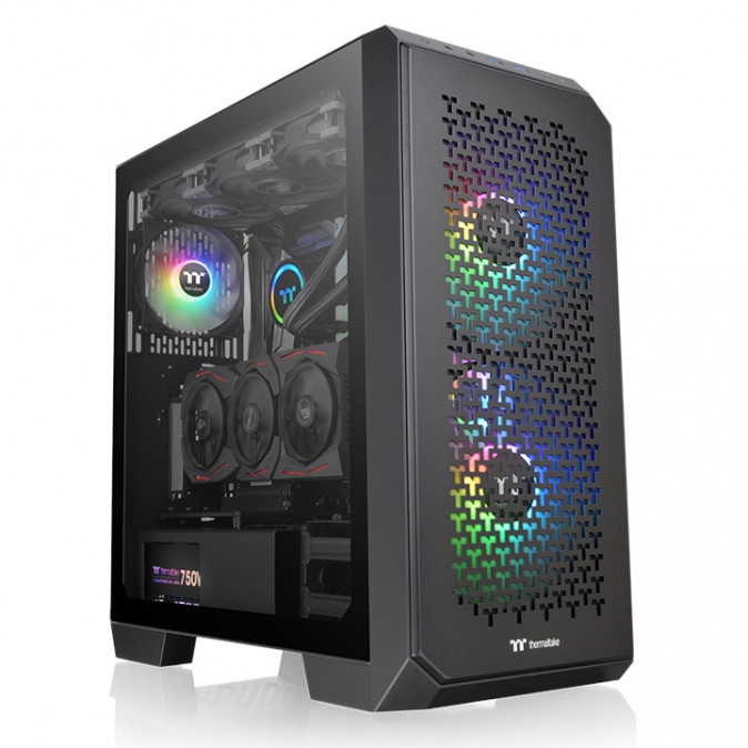Thermaltake View 300 MX táp nélküli ablakos Mid Tower számítógépház fekete PC