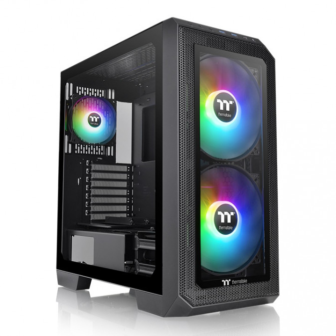 Thermaltake View 300 MX táp nélküli ablakos Mid Tower számítógépház fekete PC