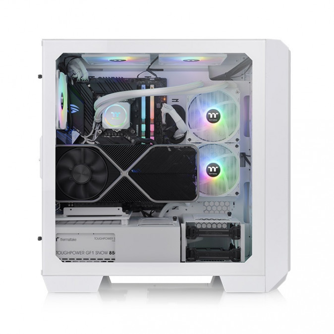 Thermaltake View 300 MX Snow táp nélküli ablakos Mid Tower számítógépház fehér PC