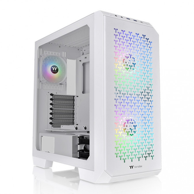 Thermaltake View 300 MX Snow táp nélküli ablakos Mid Tower számítógépház fehér PC