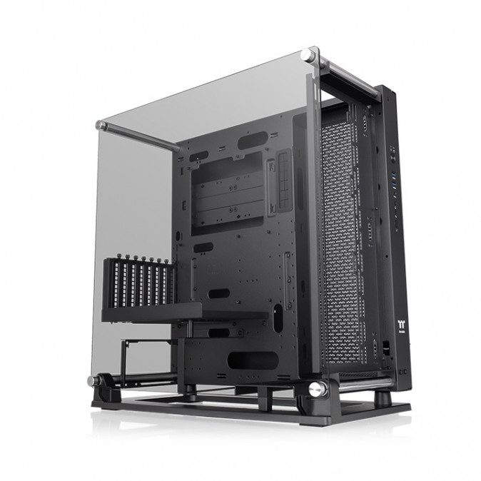 Thermaltake Core P3 TG Pro táp nélküli ablakos Mid Tower számítógépház fekete PC