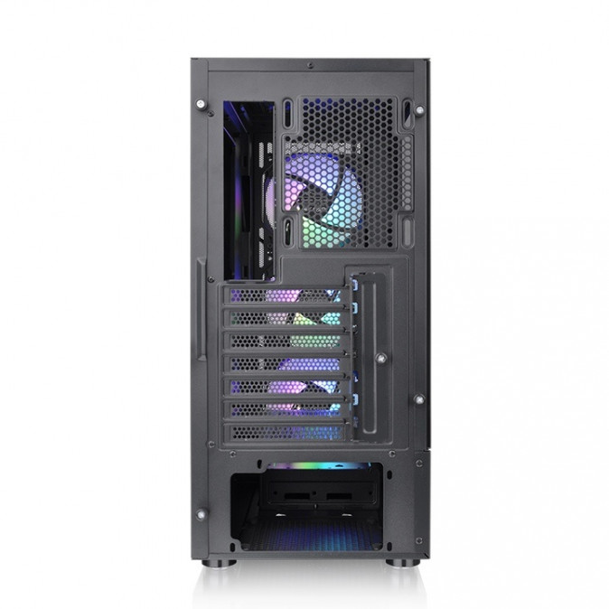 Thermaltake S200 TG ARGB táp nélküli ablakos Mid Tower számítógépház fekete PC
