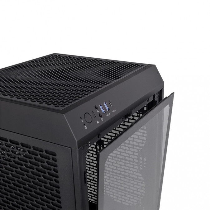 Thermaltake The Tower 200 táp nélküli ablakos MT Mini Tower számítógépház fekete PC