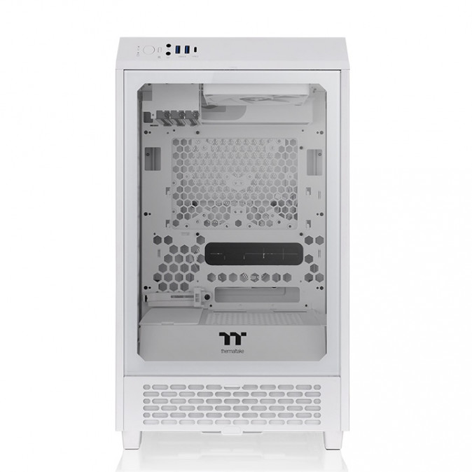 Thermaltake The Tower 200 Snow táp nélküli ablakos MT Mini Tower számítógépház fehér PC