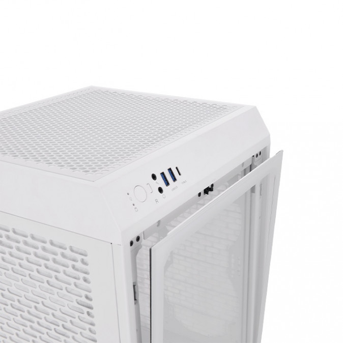 Thermaltake The Tower 200 Snow táp nélküli ablakos MT Mini Tower számítógépház fehér PC