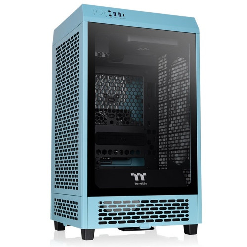 Thermaltake The Tower 200 táp nélküli ablakos MT Mini Tower számítógépház türkiz PC