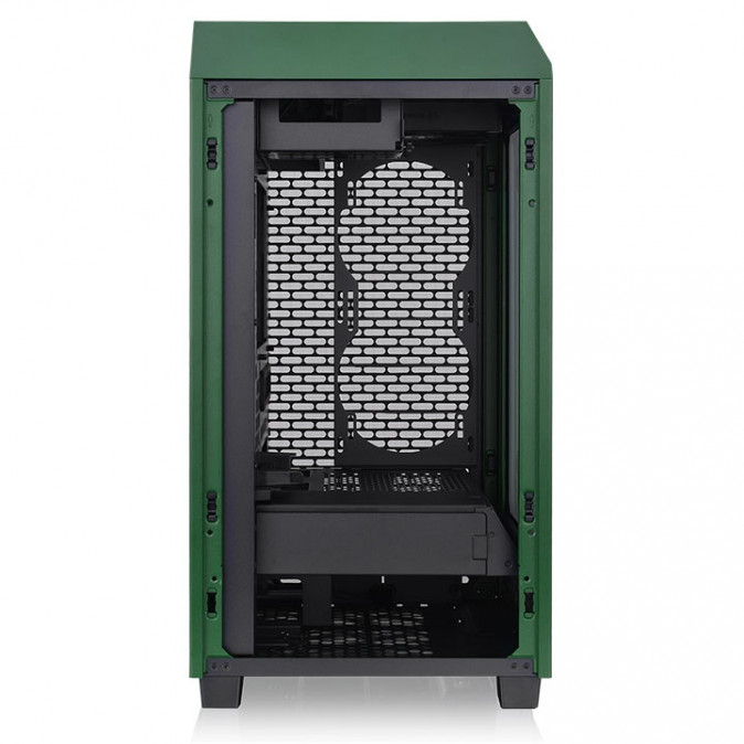 Thermaltake The Tower 200 Racing Green táp nélküli ablakos MT Mini Tower számítógépház PC