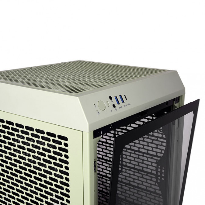 Thermaltake The Tower 200 Matcha Green táp nélküli ablakos MT Mini Tower számítógépház PC