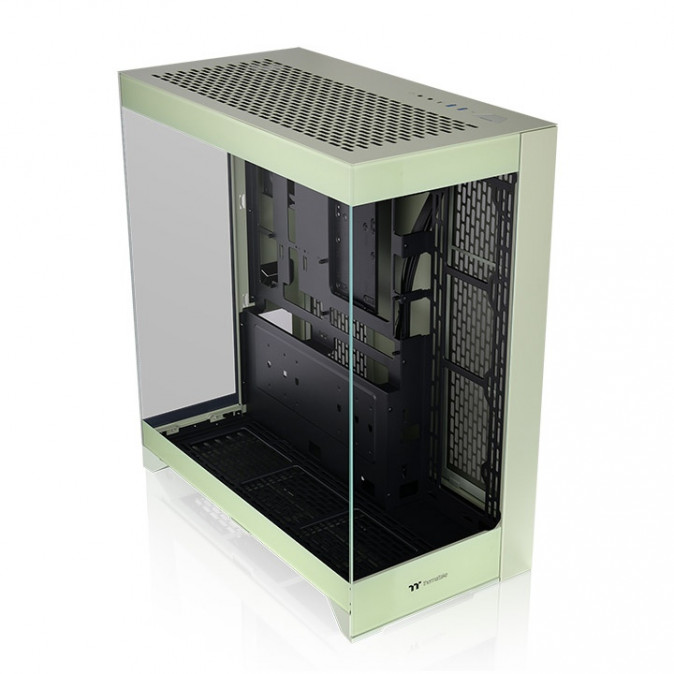 Thermaltake CTE E550 TG Matcha Green táp nélküli Mid Tower számítógépház zöld PC