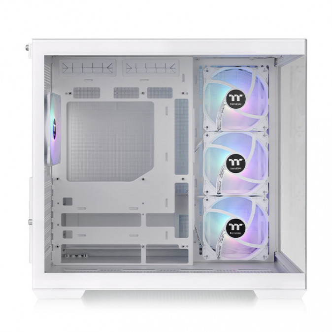 Thermaltake View 380 TG ARGB Snow táp nélküli ablakos Mid Tower számítógépház fehér PC