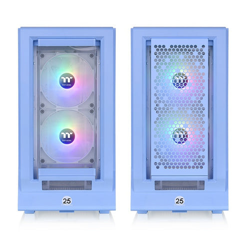 Thermaltake Ceres 350 MX Hydrangea Blue táp nélküli ablakos Mid Tower számítógépház kék PC