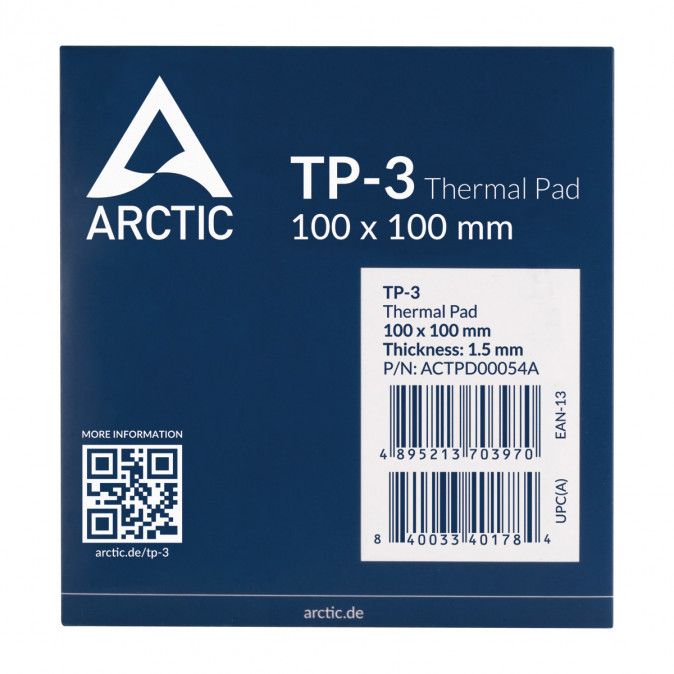 Arctic TP-3 100x100x1,5mm Hővezető lap (1lap/csomag) PC