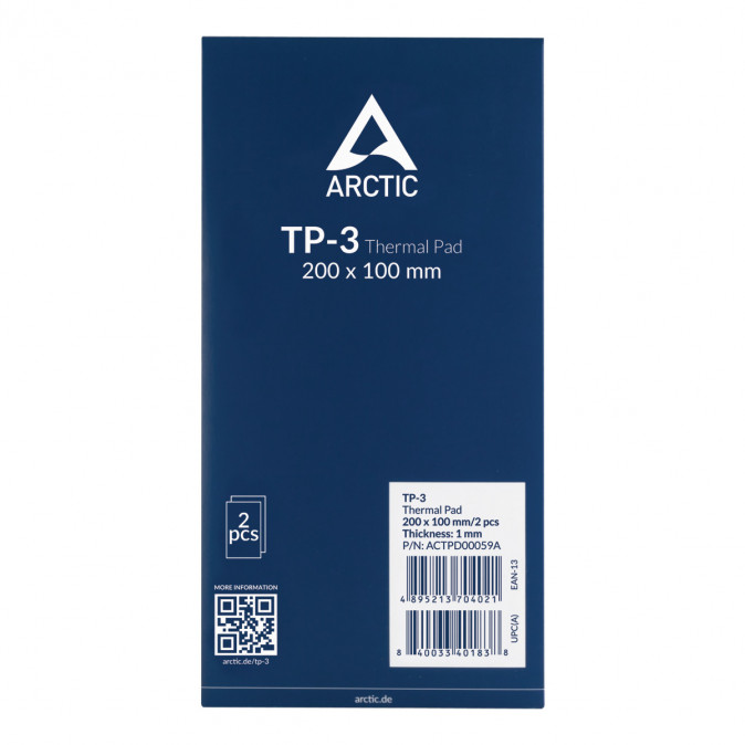 Arctic TP-3 200x100x1mm Hővezető lap (2lap/csomag) PC