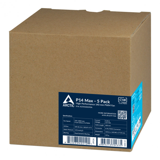 Arctic P14 Max Black (5 Pack) PC