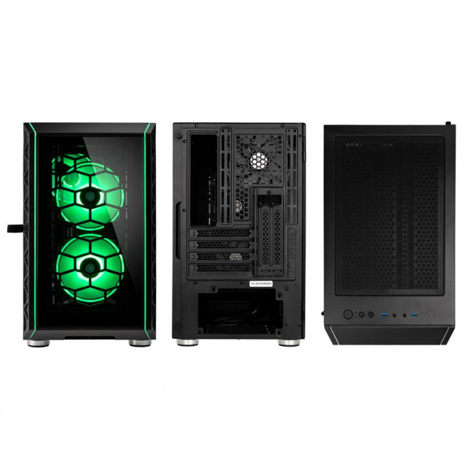 Számítógépház Kolink Citadel Glass SE ARGB mATX Edzett üveg Fekete PC