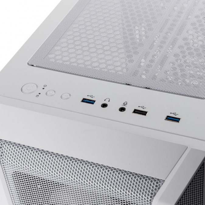 Számítógépház Kolink Citadel Mesh RGB mATX Edzett üveg Fehér PC