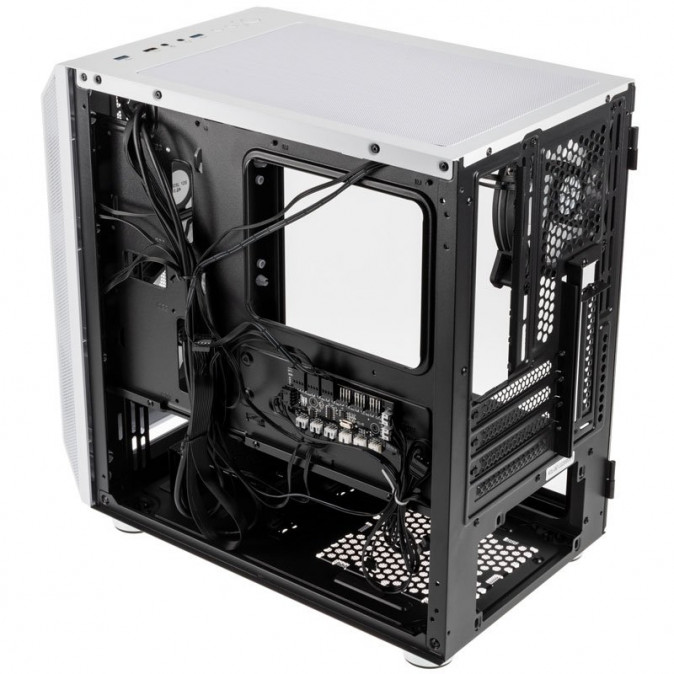 Számítógépház Kolink Citadel Mesh RGB mATX Edzett üveg Fehér PC
