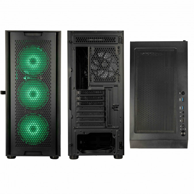 Számítógépház Kolink Observatory Duo ARGB ATX Edzett üveg Fekete PC