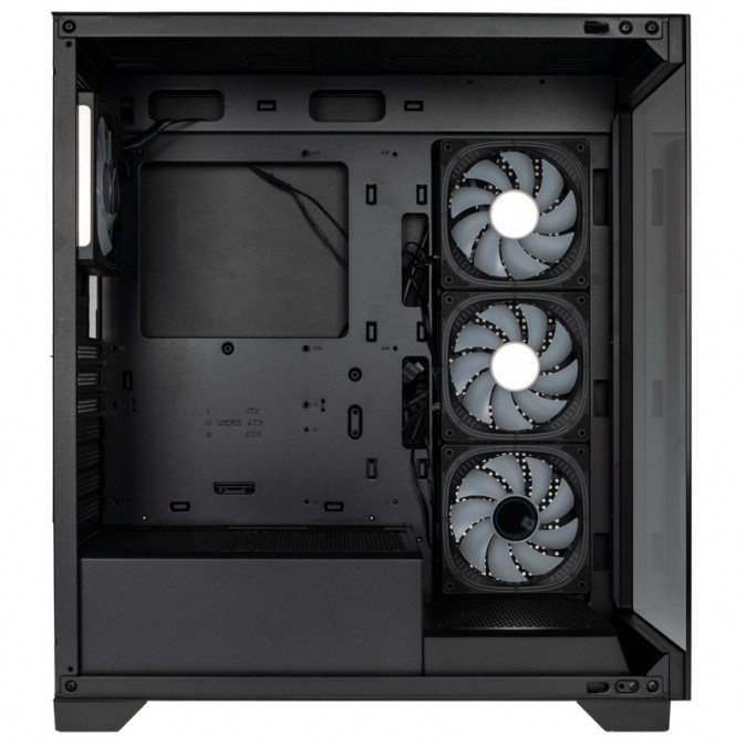 Számítógépház Kolink Unity Peak ARGB Midi Showcase, Edzett üveg , Fekete PC