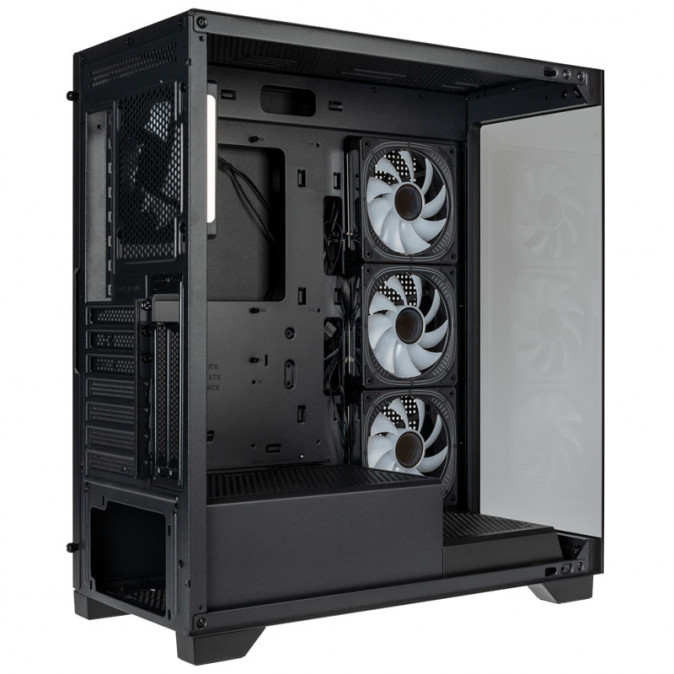 Számítógépház Kolink Unity Peak ARGB Midi Showcase, Edzett üveg , Fekete PC