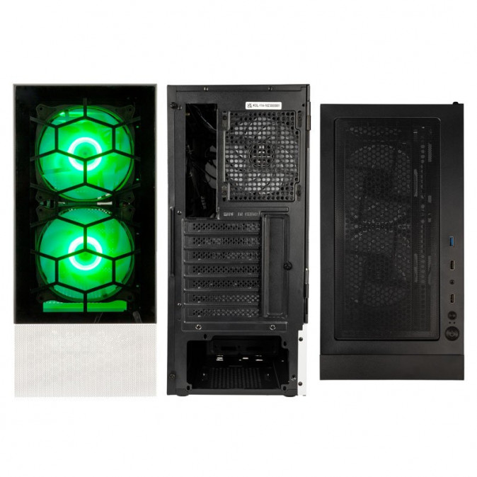 Számítógépház Kolink Observatory MX ARGB ATX Edzett üveg Fekete/Fehér PC