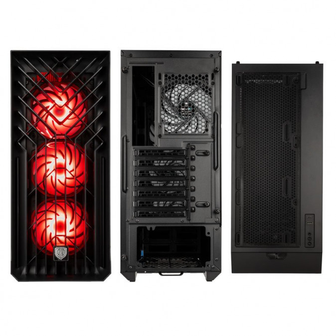 Számítógépház Kolink Unity Cascade ARGB Midi-Tower, fekete PC